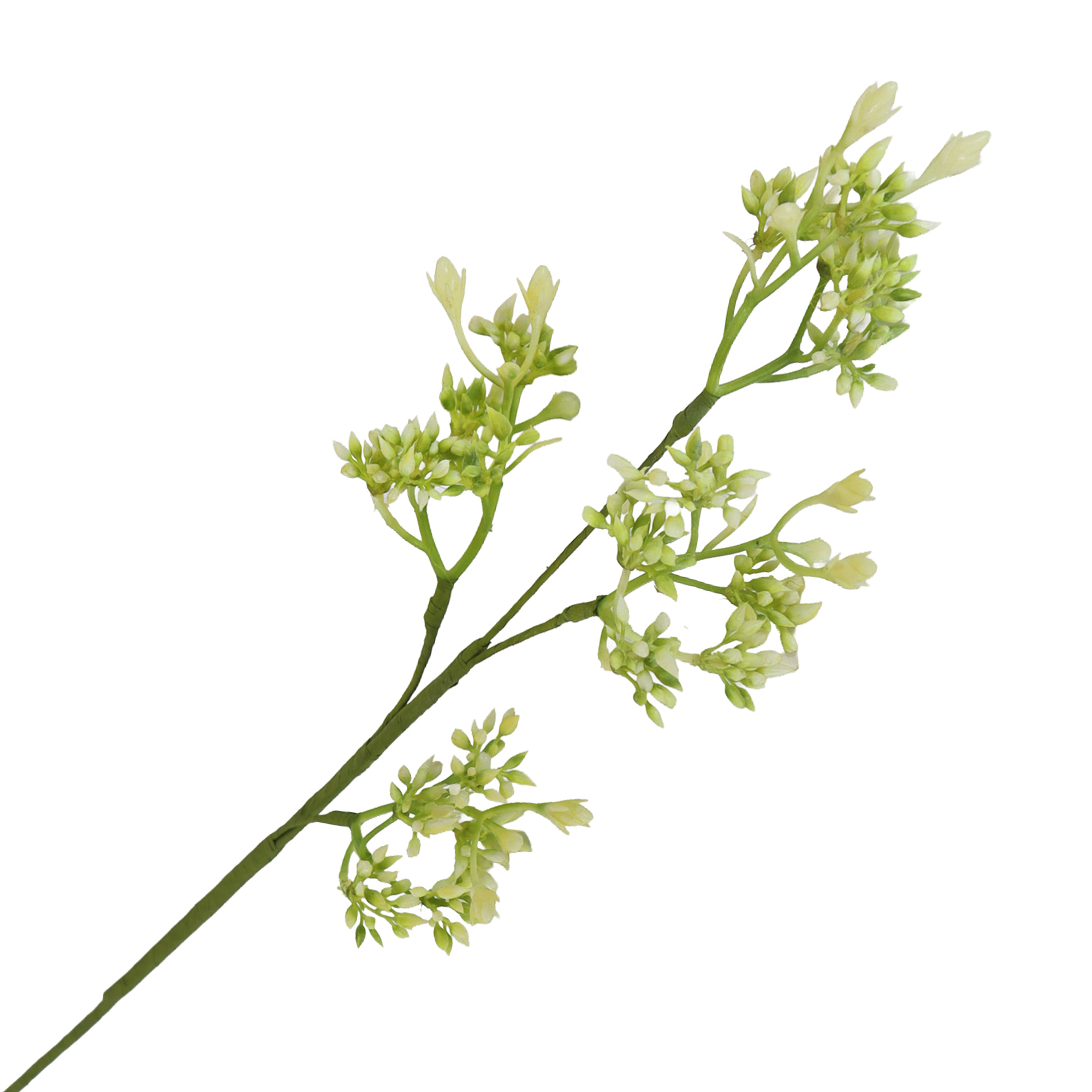 SPRAY HEATHER BUD 28" PALE YELLOW-GREEN/CREAM
