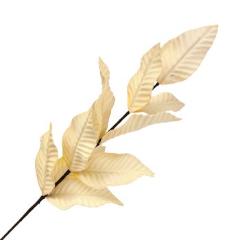 SPRAY MAGNOLIA LEAF 27.5" EMBOSSED CREAM FOAM FABRIC