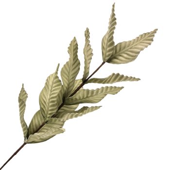 SPRAY MAGNOLIA LEAF 27.5" EMBOSSED SAGE GREEN FOAM FABRIC