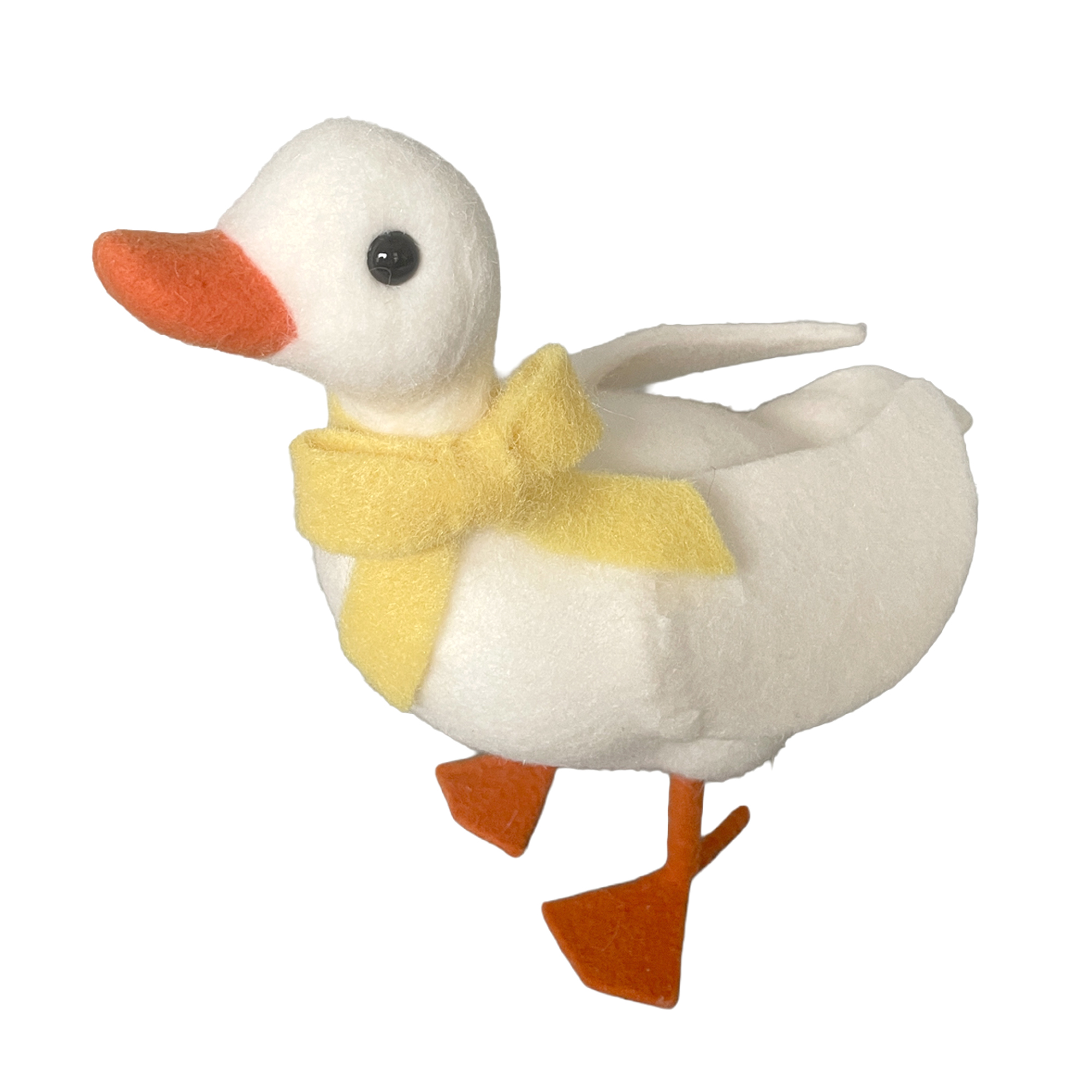 DUCK STANDING 12"H WHITE FELT FABRIC