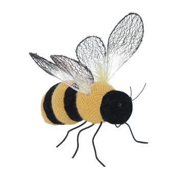 BEE DECOR 12" KNIT BODY WITH NETTING WINGS YELLOW/BLACK