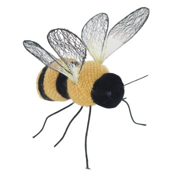 BEE DECOR 8" KNIT BODY WITH NETTING WINGS YELLOW/BLACK