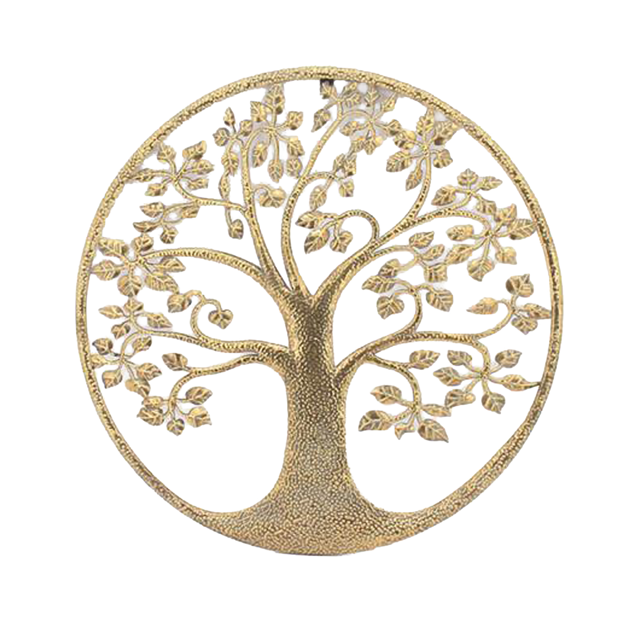 METAL WALL TREE DECOR 23.5" GOLD FINISH