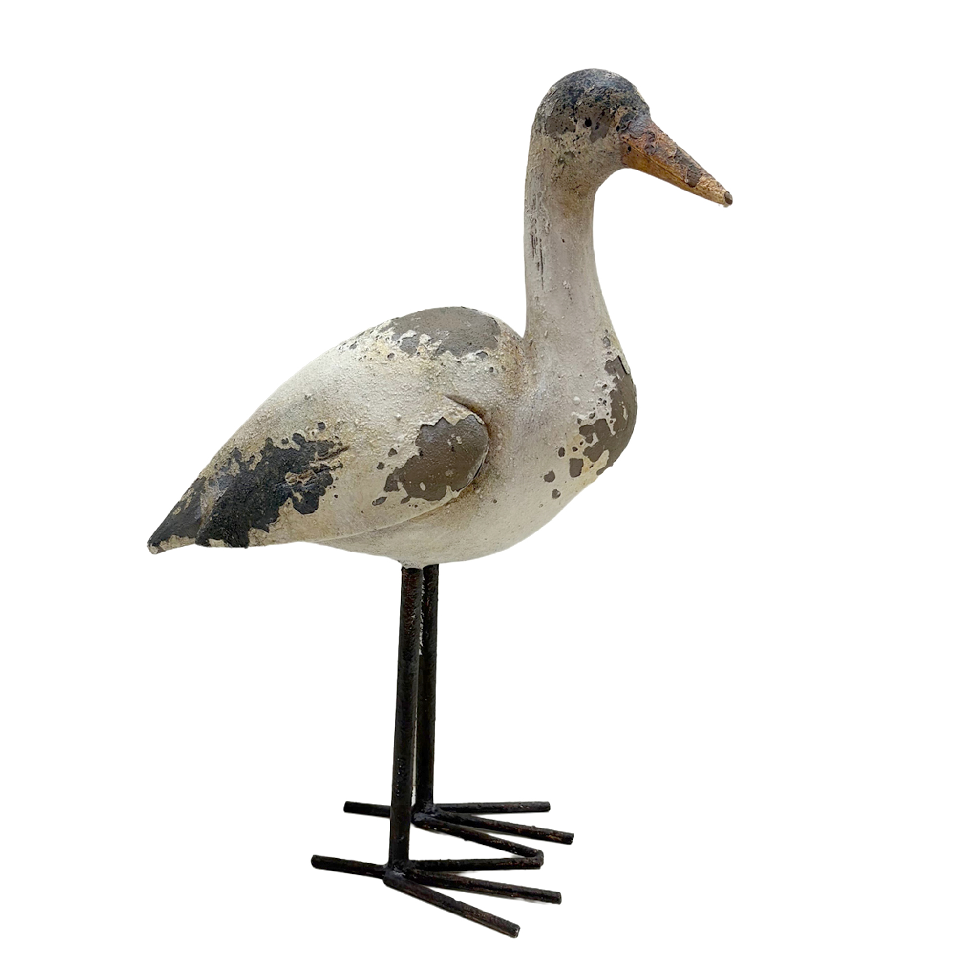 MGO GOOSE GARDEN DÉCOR 16"H ANTIQUE WHITE