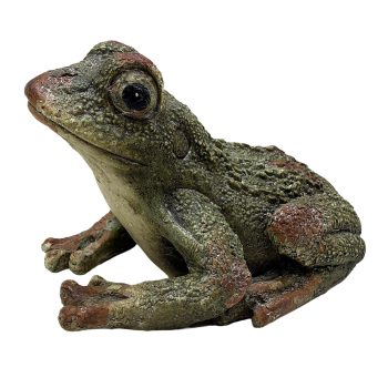 MGO FROG GARDEN DÉCOR 7.75"H GREEN