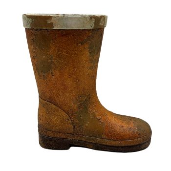 MGO BOOT PLANTER/DÉCOR 10"H VINTAGE ORANGE