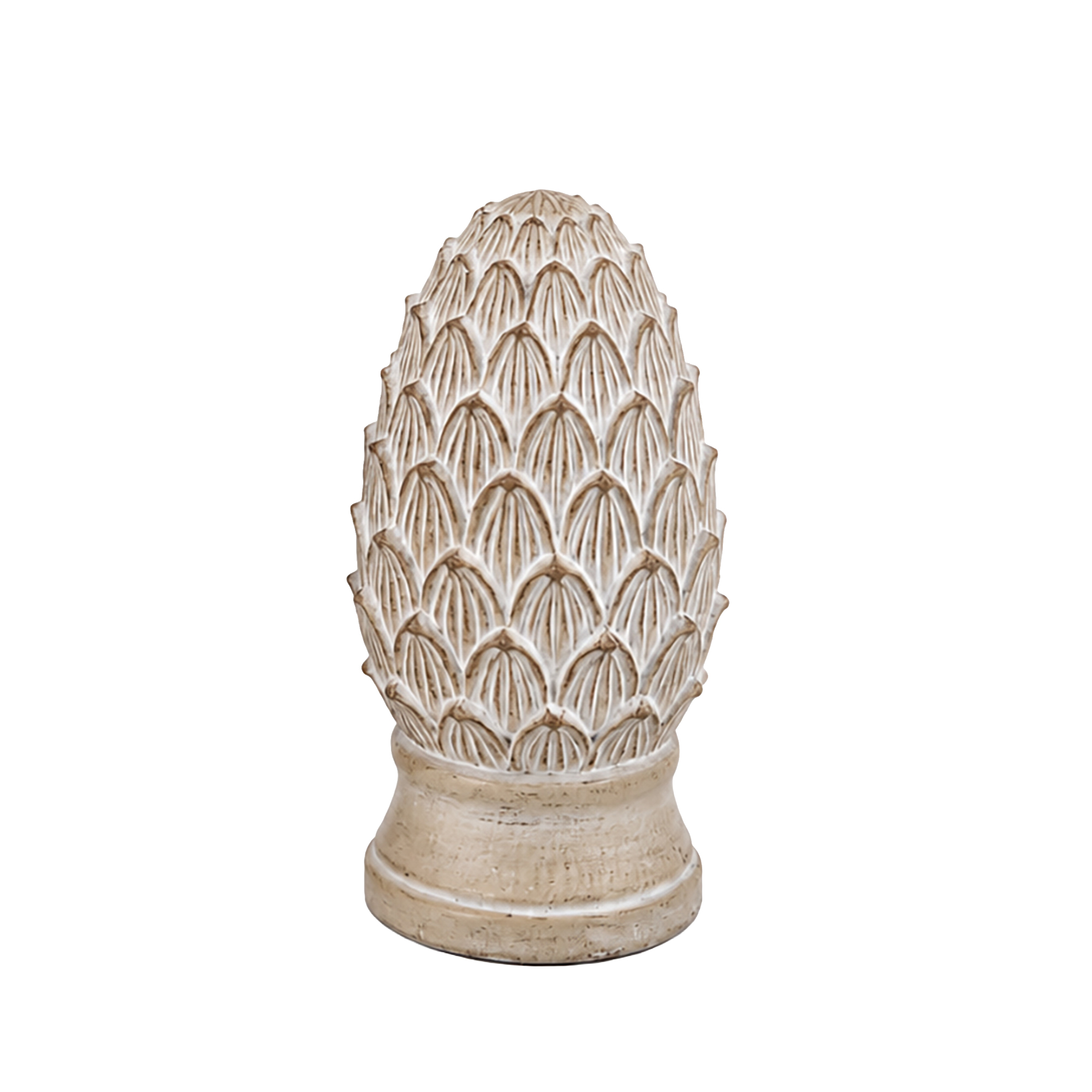 CEMENT DECOR ARTICHOKE 8" H NATURAL FIN.