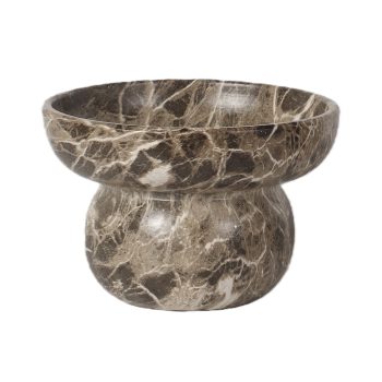 CERAMIC BOWL 8.75"X6"H ESPRESSO MARBLE FINISH