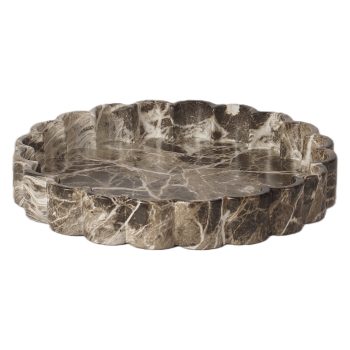 CEMENT TRAY 13"W ESPRESSO MARBLE FINISH