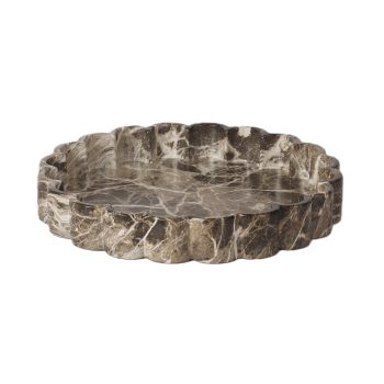CEMENT TRAY 11.5"W ESPRESSO MARBLE FINISH