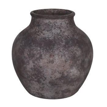 CERAMIC VASE 7.7"H GREY CEMENT LOOK