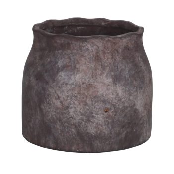 CERAMIC POT 6.2" GREY CEMENT LOOK