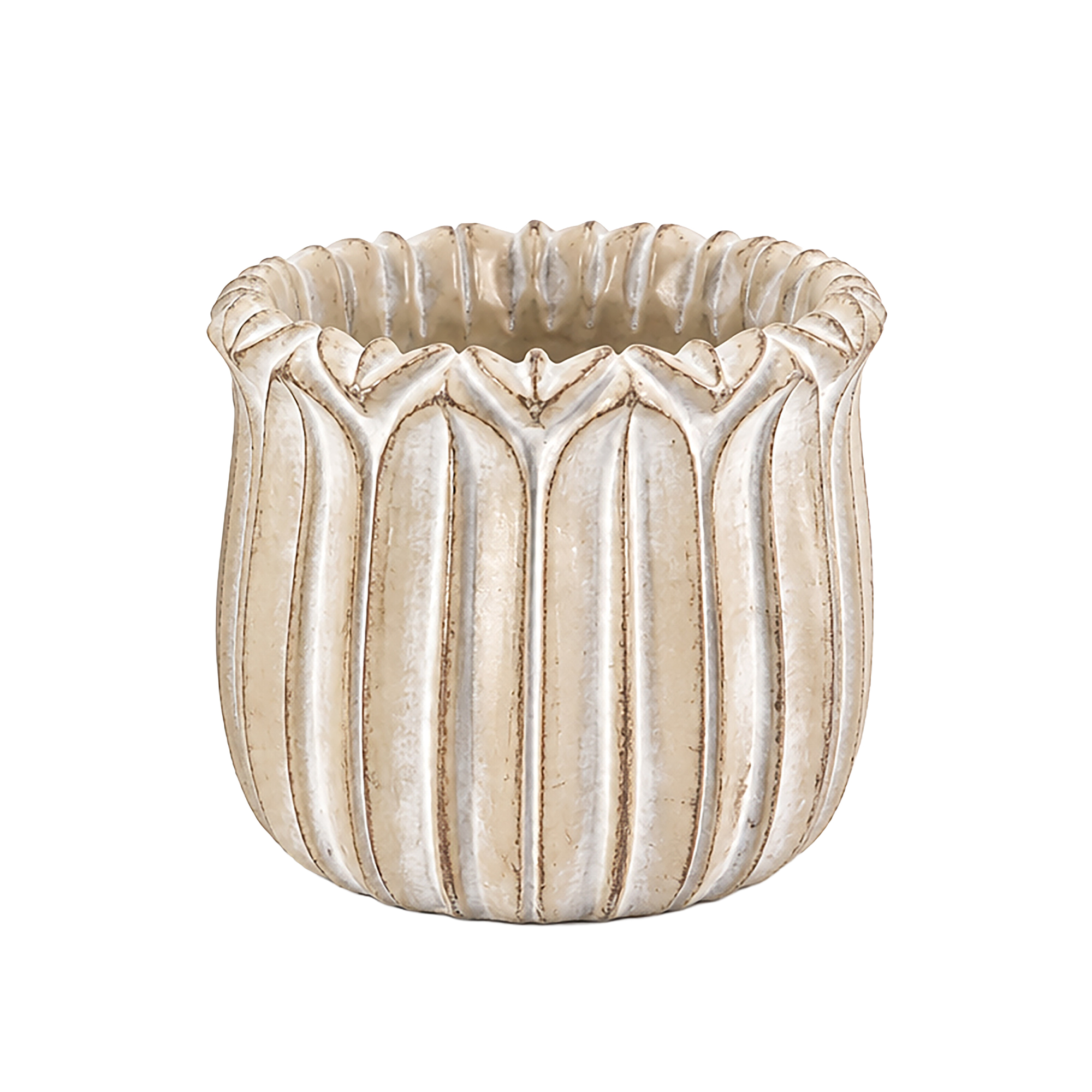 CEMENT POT 4.5" H NATURAL FIN.