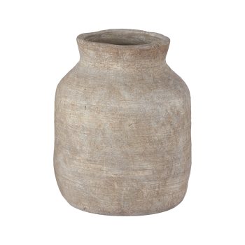 CEMENT VASE 12" RUSTIC CLAY LOOK W/SAND FINISH