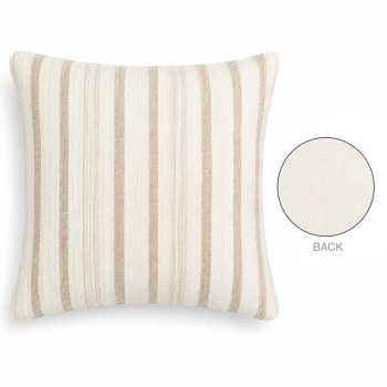 CUSHION DECORATIVE I/D STRIPE 17"X17" BEIGE POLYESTER 400G FILLER PILLOW
