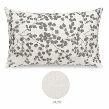 CUSHION DECORATIVE I/D PRINTED 20"X12" GREEN MIXED LINEN/POLYESTER 300G FILLER PILLOW