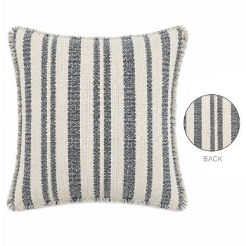 CUSHION DECORATIVE I/D STRIPE 17"X17" BLUE POLYESTER 400G FILLER PILLOW