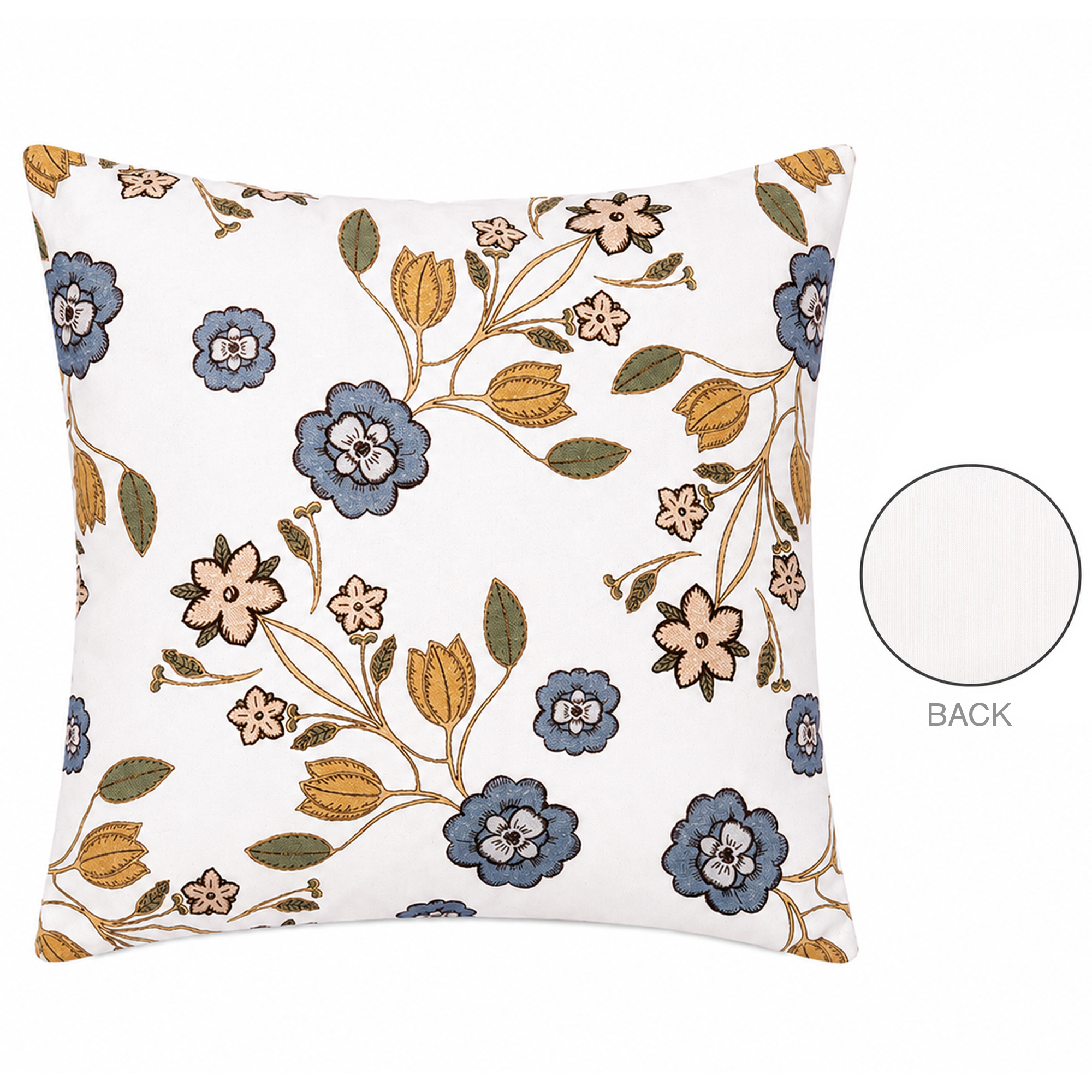 CUSHION DECORATIVE O/D FLORAL PRINTED SOLID 18"X18" MULTI POLYESTER 400G FILLER PILLOW