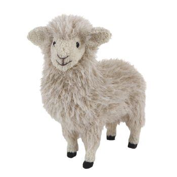 WOOLLY SHEEP STANDING 9"X9.8"H BEIGE