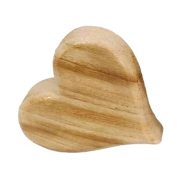 HEART DECORATION 6.5" NATURAL WOOD FINISH