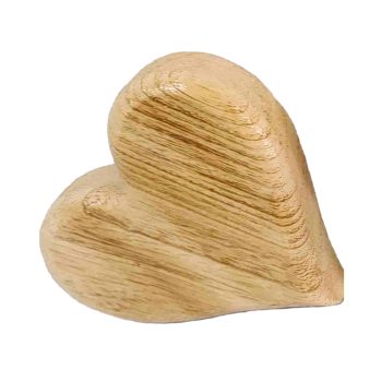 HEART DECORATION 5.5" NATURAL WOOD FINISH